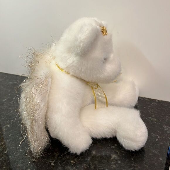 Ty Beanie Baby *Buddy '2001 "DIVINE" Angel White Bear Gold Tinsel Wings … - Picture 6 of 9